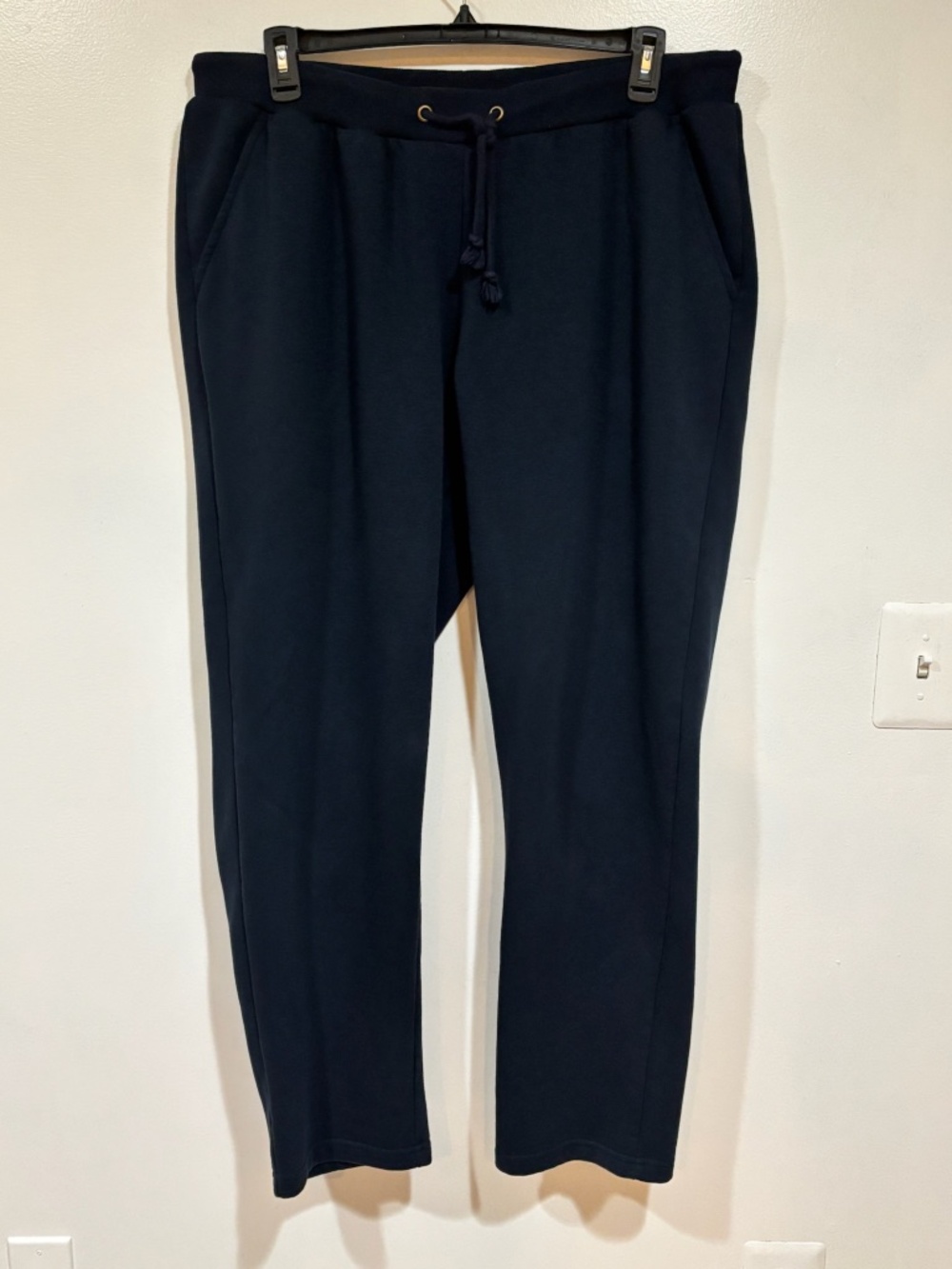 Ulla Popken Plus Size Sweatpants Lounge Pants Blue Fleece Elastic Waist 801048